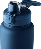 Stainless Steel Bottle with Locking Push Lid | 40oz | Blue | Manna