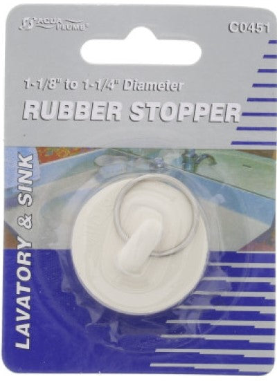 Rubber Stopper 7/8" - 1" Aqua Plumb