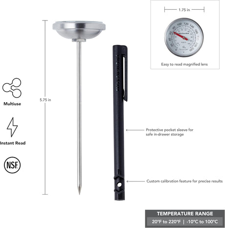 Analog Instant Read Food And Meat Thermometer Taylor