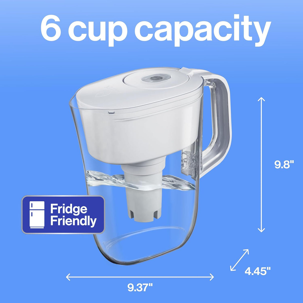 Brita Water Filter Pitcher | 10‑Cup | ‎White | BPA Free