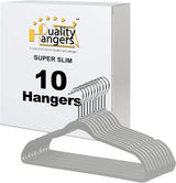 Plastic Hangers Adult Grey 10PK Quality Hangers