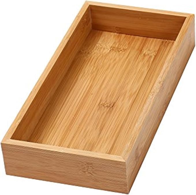 bamboo drawer organizer box 6x12