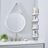4 Tier White Corner Shower Organizer