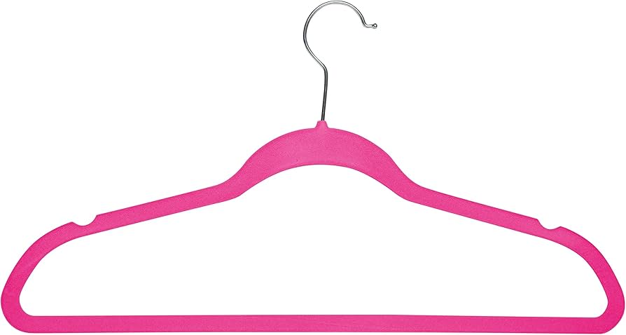 Velvet Hangers 10pk Fuchsia Simplify
