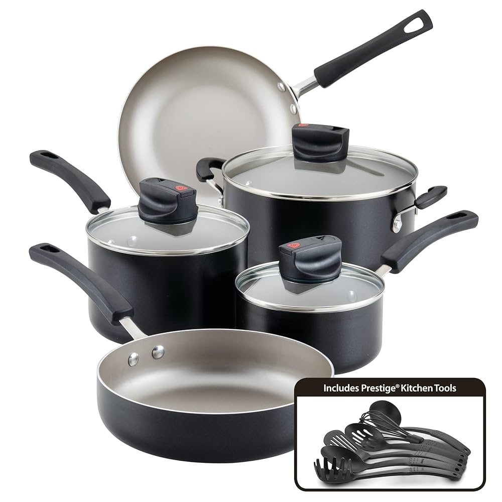 Nonstick Pots & Pans 14PC Black Farberware