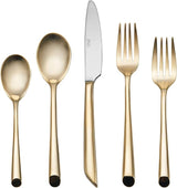 Gold Flatware Set 20pc | Satin Wave Finish | Towle Living