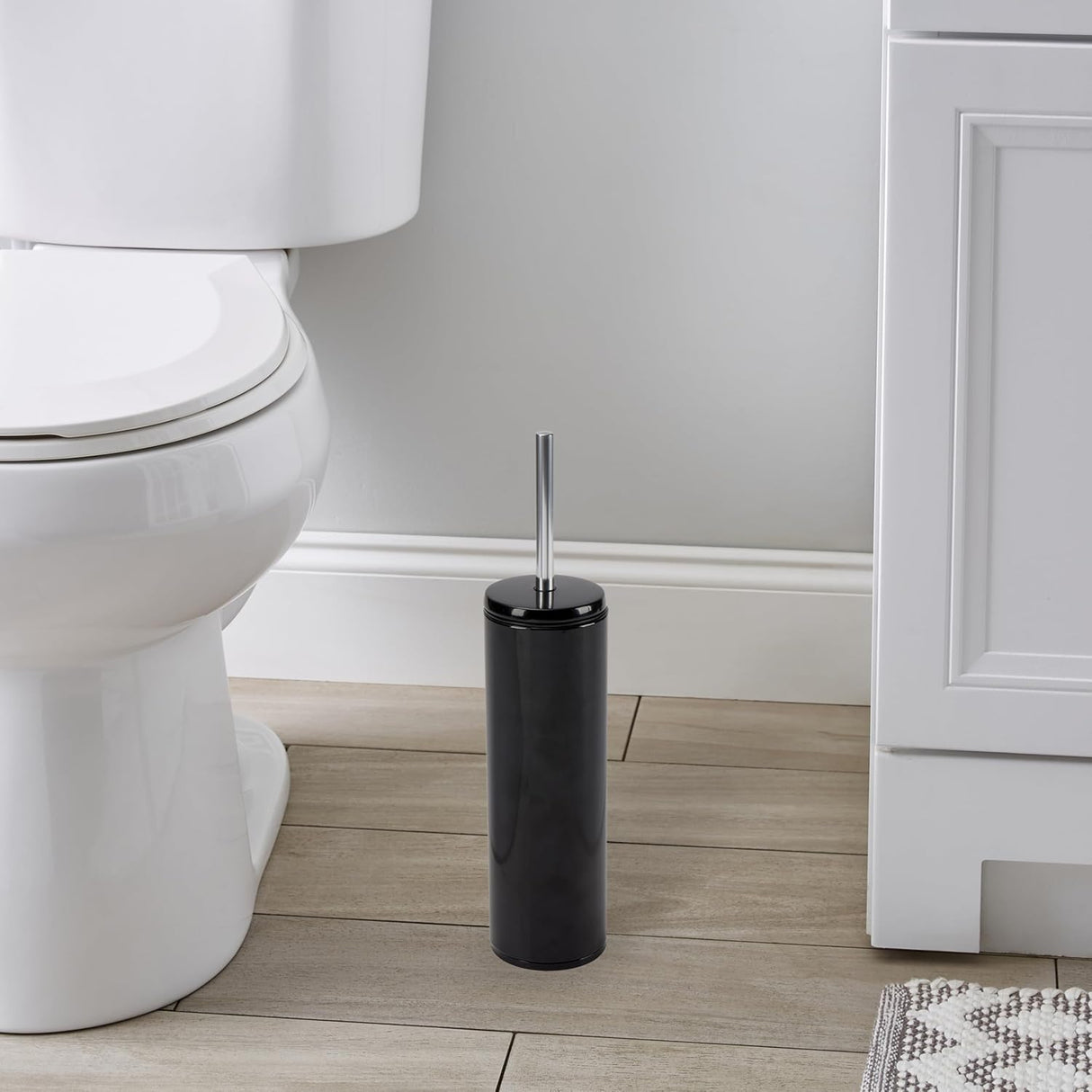 Aluminum Handle Toilet Brush -Black