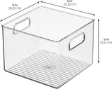 Storage Bin Clear 6" x 8" x 8" Inter Design