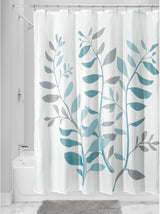 Laurel Shower Curtain Gray/Blue Inter Design