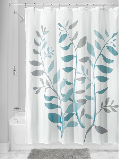 Laurel Shower Curtain Gray/Blue Inter Design
