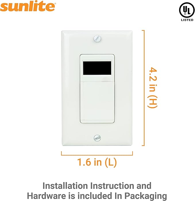 7 DAY DIGITAL IN WALL TIMER SUNLITE