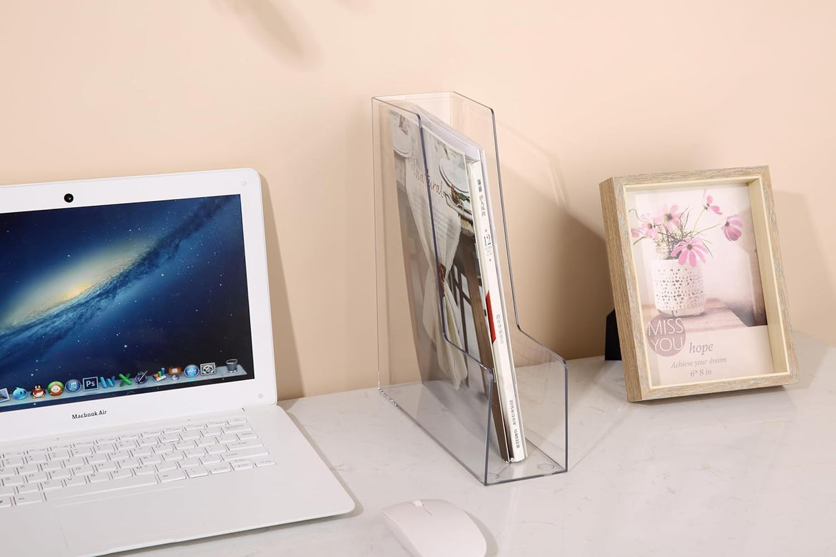 Open Front Magazine Holder Clear YBM