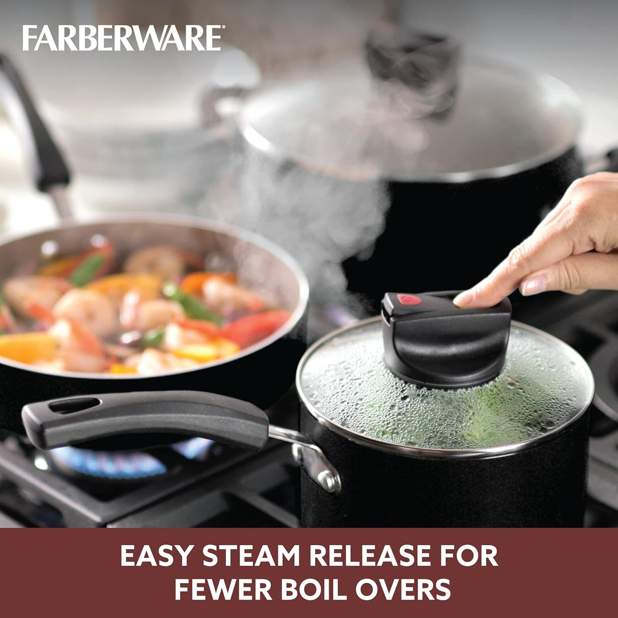Nonstick Pots & Pans 14PC Black Farberware