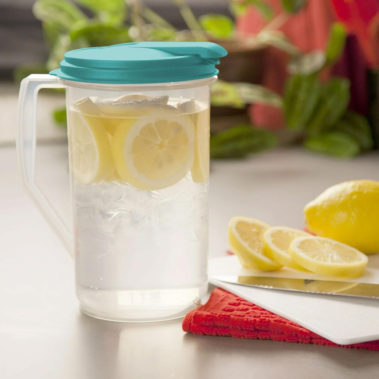 Beverage Pitcher 2QT | ‎Plastic | ‎Washed Blue | Sterilite