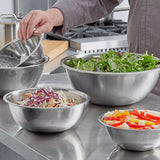 Deep Mixing Bowl | 16QT | Stainless Steel | Silver | YBM Home