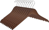 Wooden Suit Hangers Walnut Chrome 5PK Quality Hangers