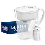 Brita Water Filter Pitcher | 10‑Cup | ‎White | BPA Free