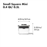 OXO Steel POP Container | Small Square Mini | Clear | 0.4 Qt