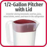 Plastic Pitcher with 4 Way Lid | 1 Gallon | ‎Red | GoodCook