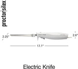 Proctor Silex Electric Knife | Serrated Blade | Model 74311 | White