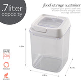 Airtight Food Container Stackable | 0.9 L | Clear plastic | Kitchen Details