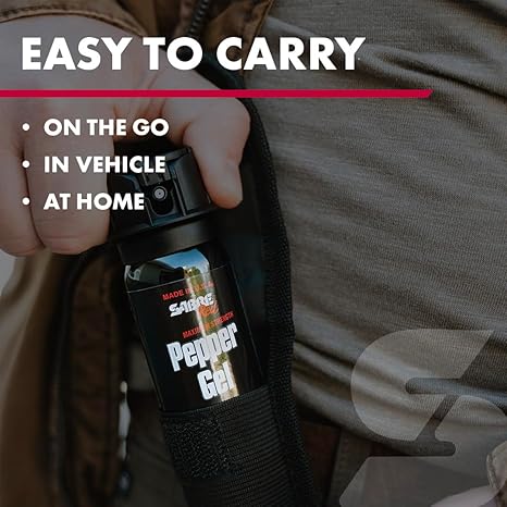 Pepper Gel With Belt Holster | Tactical Design | 1.8oz | SABRE