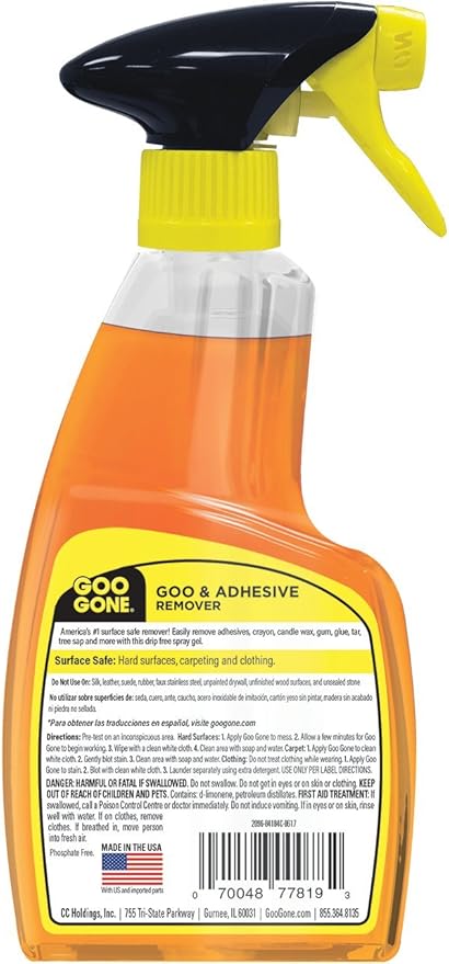 Goo Gone Spray Gel 12oz