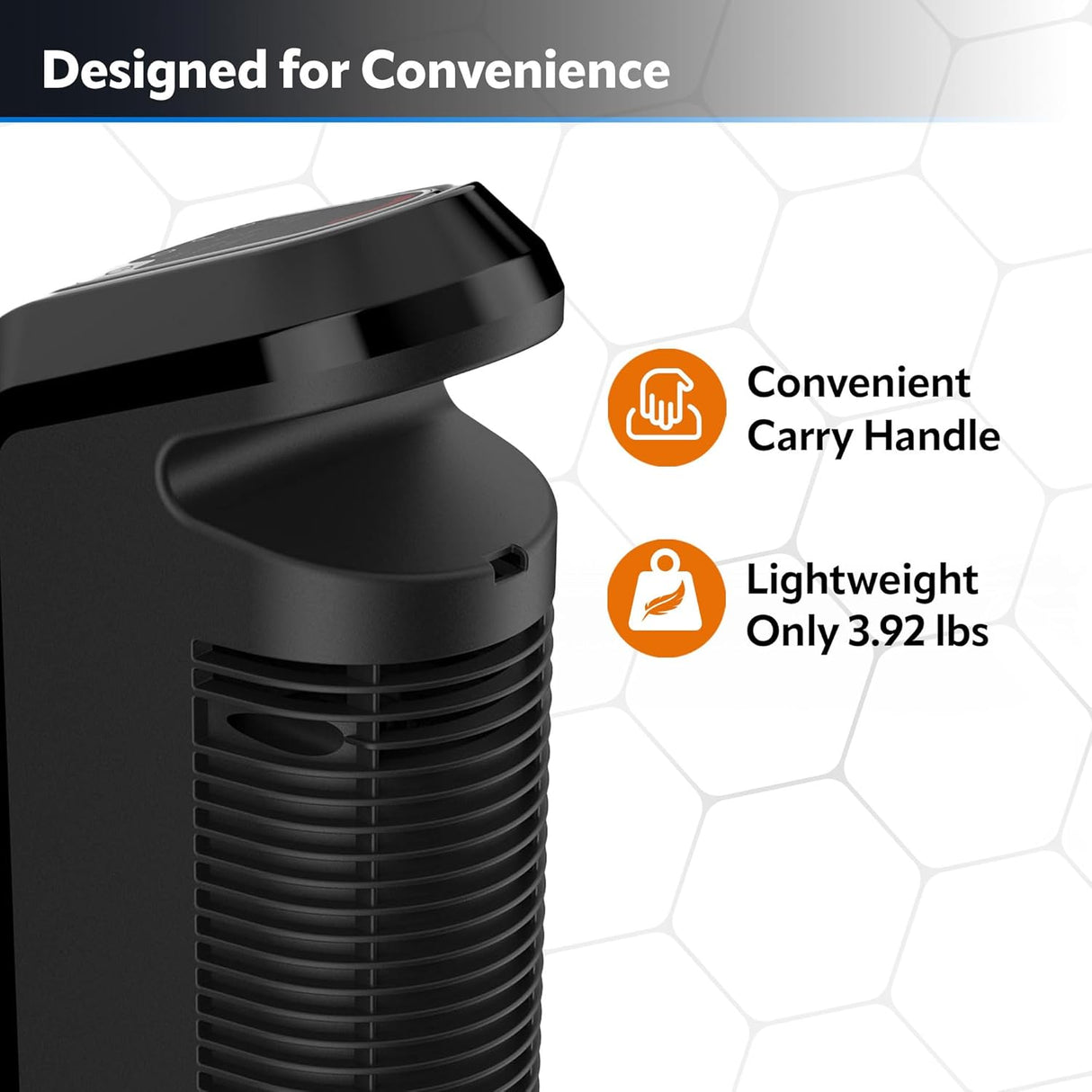 Ceramic Tower Heater 16.5" Tall Lasko