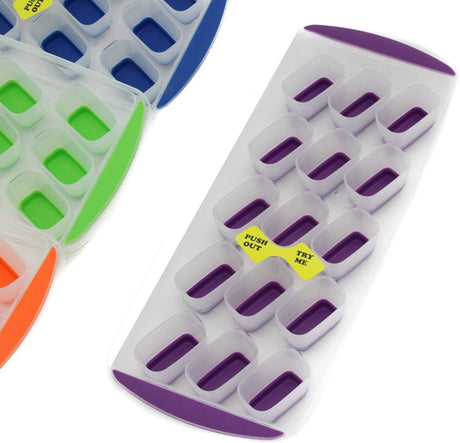Ice Cube Tray Push Out Rectangular Chef Craft