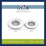 Mesh Sink Strainer (1-1/4" And 1-1/2" Dia) Set Of 2