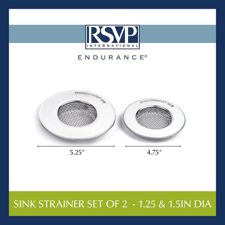 Mesh Sink Strainer (1-1/4" And 1-1/2" Dia) Set Of 2