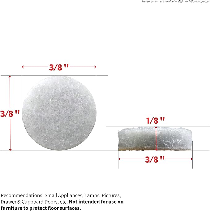 Medium Duty Felt Pads 3/8" Shepherd