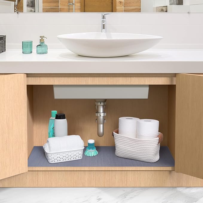 Under Sink Mat Blue Contact