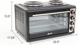 Avanti Portable Oven Multi Function w/Convection Rotisserie & Dual Burner