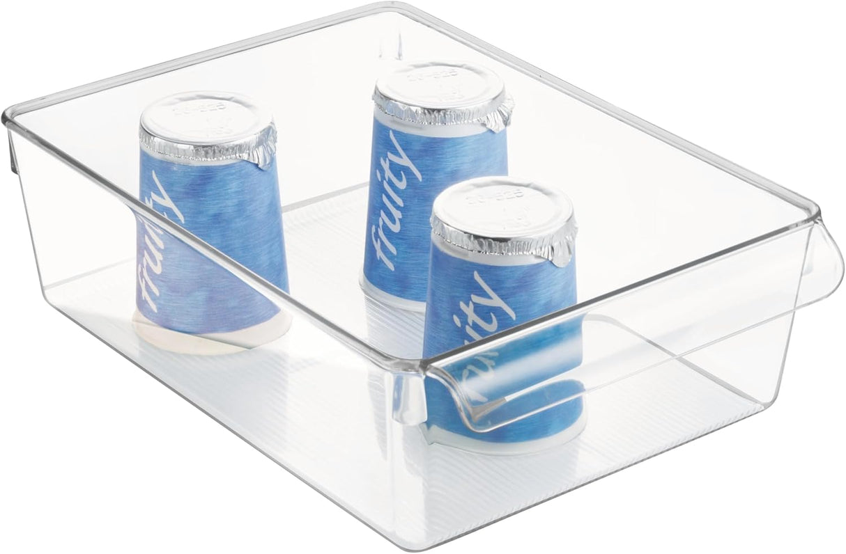 Clear Plastic Stackable Storage Bin 3.5" x 8" x 11.5" Inter Deign