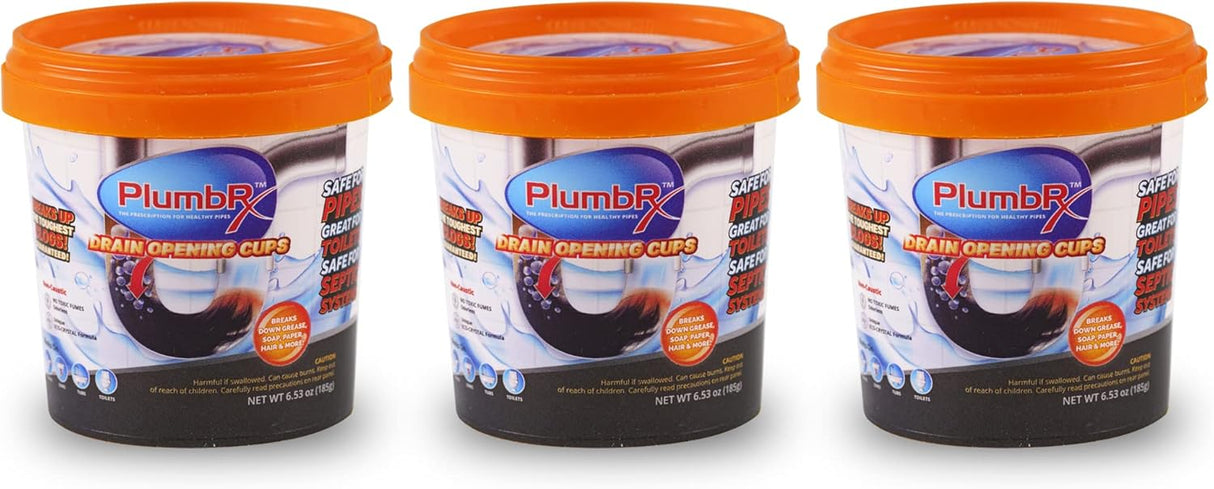Drain Opener Cups 3 Doses  Plumb RX
