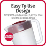 Plastic Pitcher with 4 Way Lid | 1 Gallon | ‎Red | GoodCook