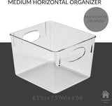 Organizer Bin Horizontal | Medium | Multi-Purpose | Clear | Simplify