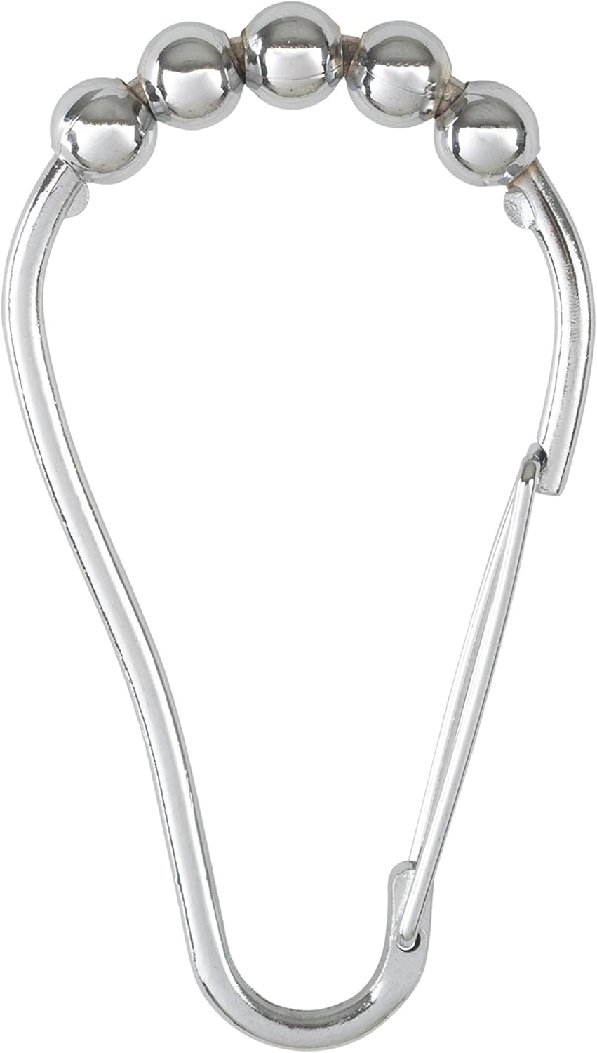 Shower Curtain Rings With Rollers | 12 Pack | Bath Bliss