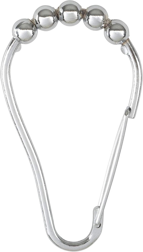 Shower Curtain Rings With Rollers | 12 Pack | Bath Bliss