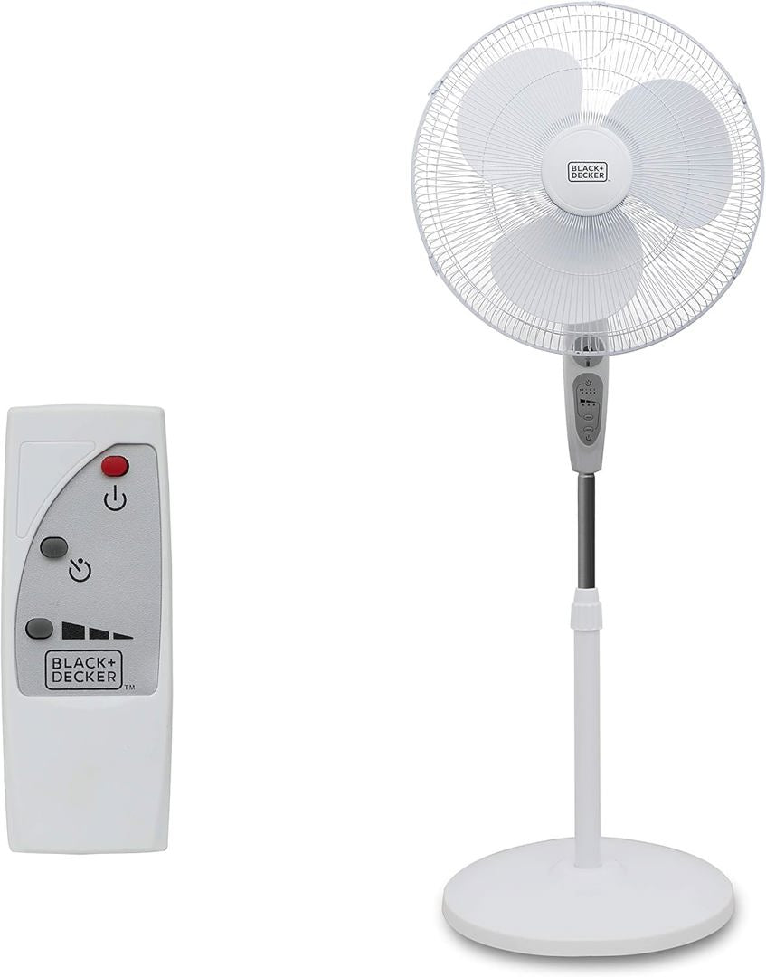 Stand Fan 18" Pedestal Fan w/Remote Black + Decker