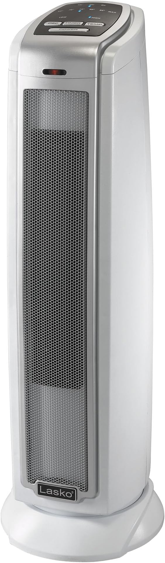 Ceramic Tower Space Heater 22" Silver Lasko