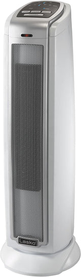 Ceramic Tower Space Heater 22" Silver Lasko