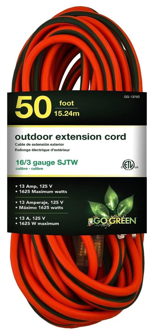 Extension Cord 50FT Orange Go Green