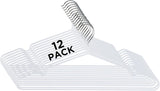 12pk White Flat Metal Hangers 12Pk Simplify
