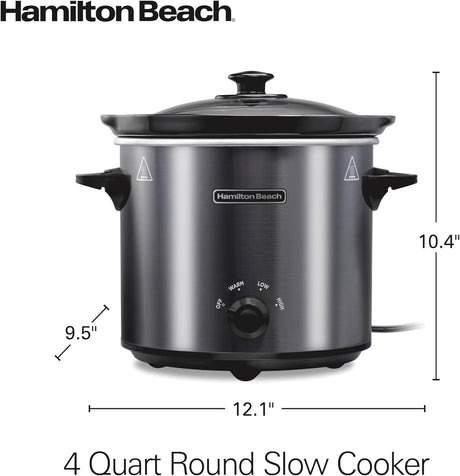 Slow Cooker 4QT Grey Hamilton Beach