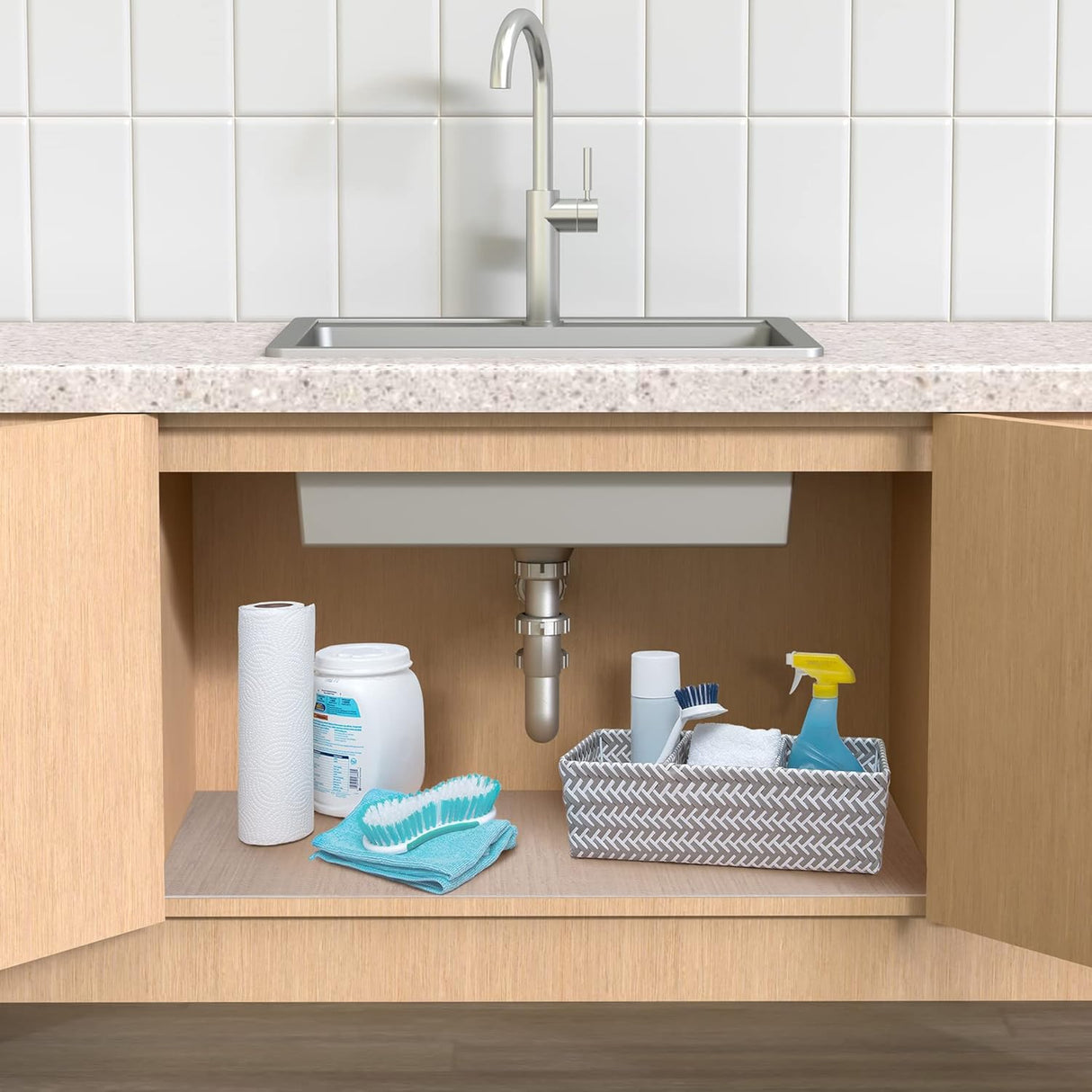 Under‑Sink Mat Non‑Adhesive | Clear | 24″ × 48″ | Con‑Tact