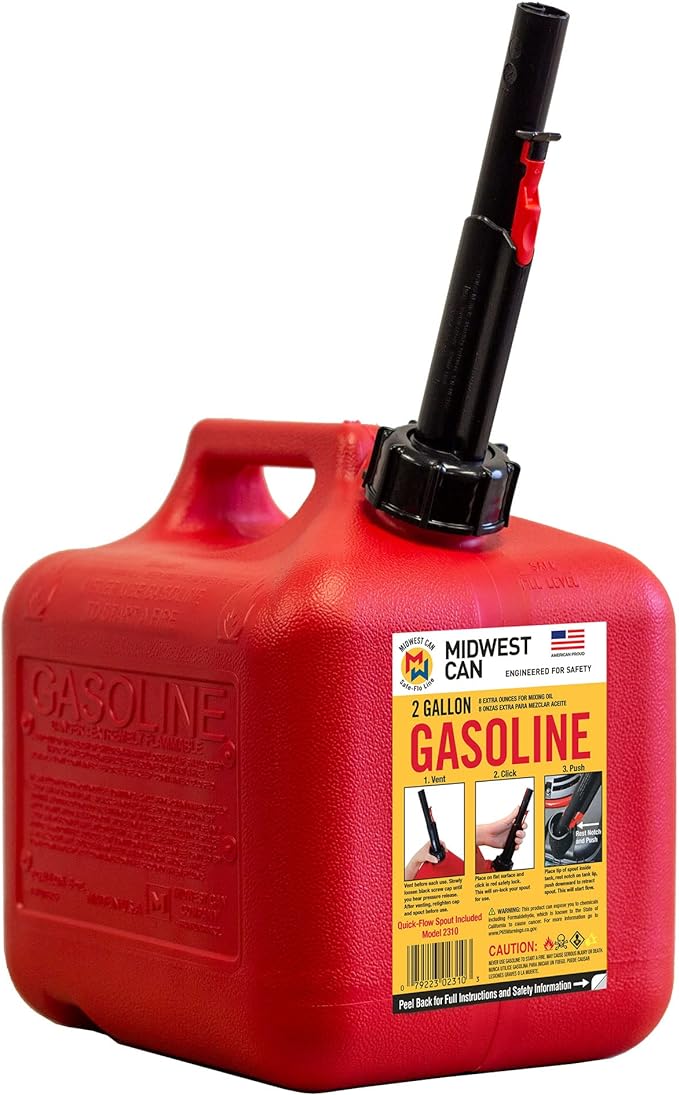 2 Gallon Gasoline Bottle Midwest Can