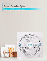 Box Fan 3 Speed 9" Black Decker