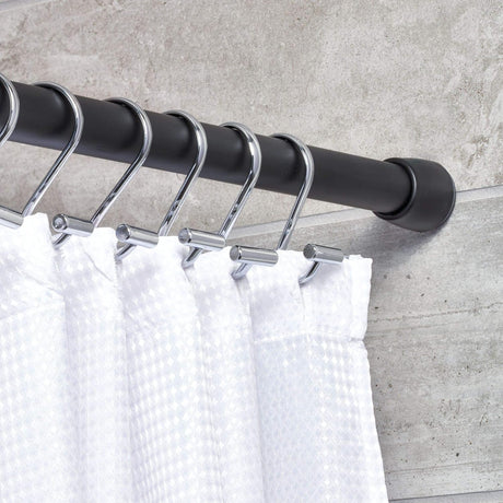 Shower Curtain Rod in Black | 43 x 75 Inches | InterDesign